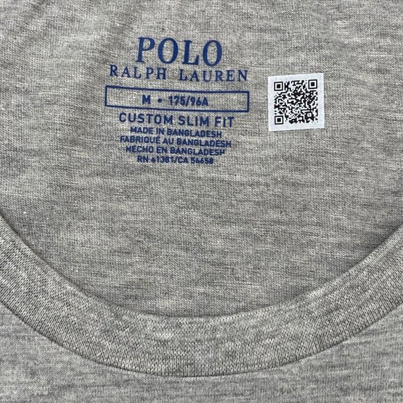 NWT Polo Ralph Lauren Men's Cotton Crew Neck T-Shirt Color Gray Size S - XXL - Picture 4 of 6
